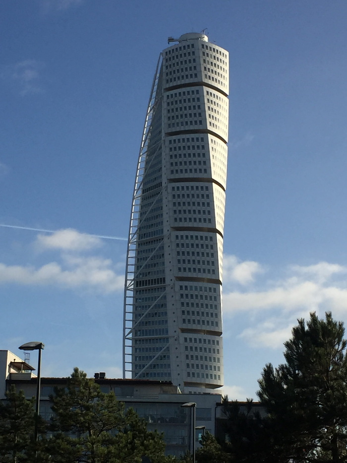 马尔默, 具有里程碑意义, 瑞典, Turning Torso, 现代, 建筑, 树, 天空