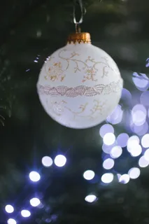 白色摆设, 饰品, 家居装饰, 照明, 树, 光, 模式, 圣诞树