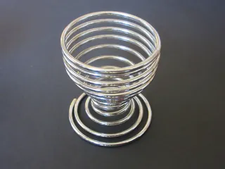 鸡蛋杯，金属丝，镀铬，光泽，金属，厨房，室内，静物