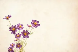 花，背景和文字空间