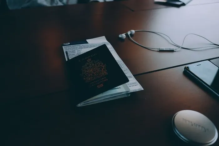 护照、旅行、旅行、交通、探险、耳机、耳塞、电话