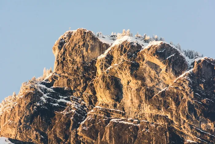 山，温暖，雪，天空，风景，心情，日落，abendstimmung