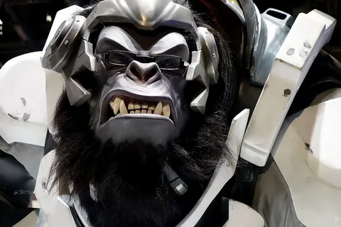 winston游戏壁纸，overwatch，games，gamescom，古龙水，电脑，人像，机器人