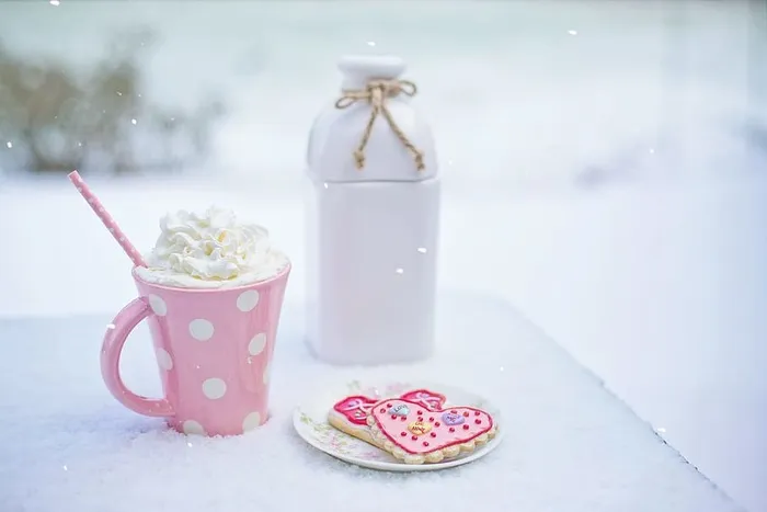 食物、冷、雪、健康、烘焙、模糊、瓶子、早餐