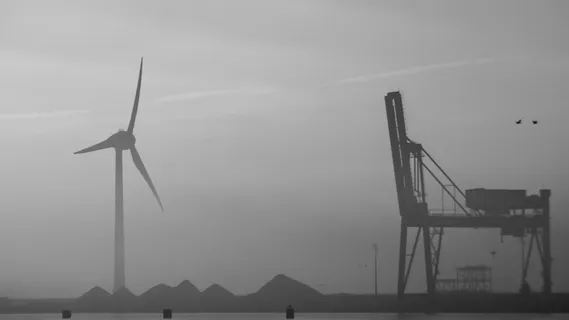 德国、emden、hafen、kräne、windkraft、alternative energie、kohle、harbour