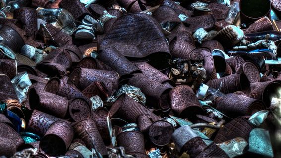 锡罐，易拉罐，金属，锡，垃圾，堆，堆，葡萄酒