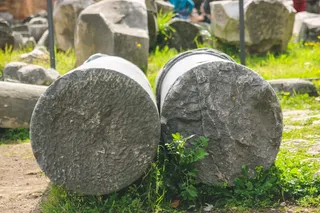 意大利，罗马，罗马论坛，专栏，帖子，圆柱，石头，视线