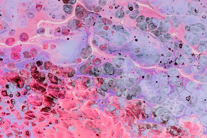 紫粉抽象画