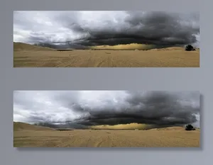 自然，沙子，云朵，沙漠，乌云，环境，田园诗，全景