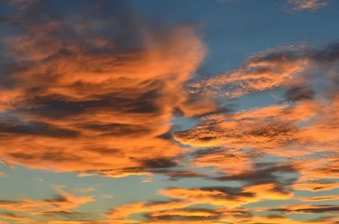 日落，自然，天空，黄昏，太阳，燃烧，云，颜色