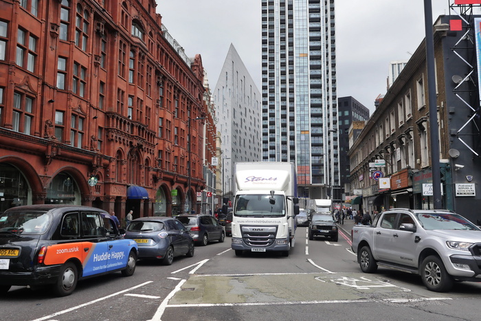 伦敦、道路、场景、城市、立面、城市、英格兰、透视图