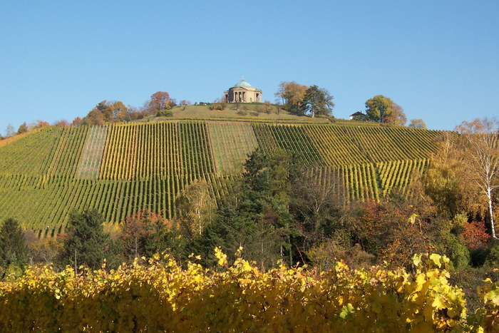 景观、葬礼教堂、罗滕贝格、斯图加特、植物、建筑、自然、天空