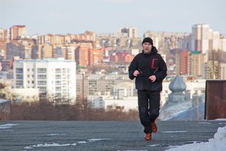 跑步者，户外，移动，活动，公园，红色，健康，慢跑