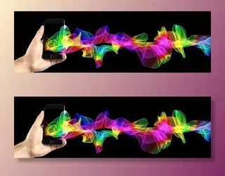 太空、灰色、iphone 6、手机、智能手机、手、粒子、波浪