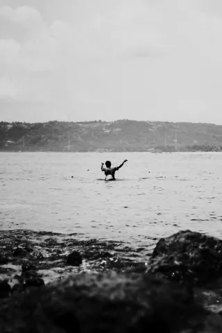 努力工作, 渔夫, 黑白, Bw, 海洋, 海岸, 海, 水