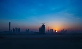 建筑，蓝天，建筑，城市，黑暗，黎明，黄昏，雾