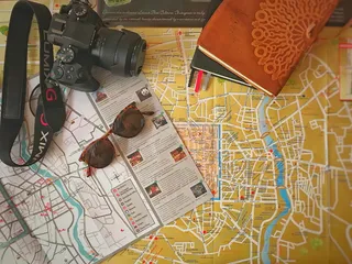 泰国，清迈，地图，地理，制图，河流，期刊，眼镜