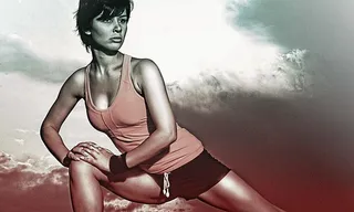 年轻女子锻炼-坚毅的外表