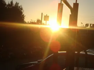 希腊, Pireas, 光, 散景, 太阳, 阳光, 日落, 镜头光晕