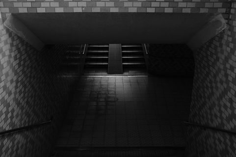 扶手，扶手，日本，松山，楼梯，走廊，室内，穆迪