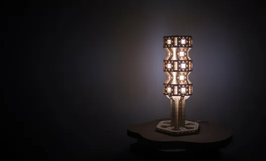 照明，黄铜色台灯，灯具，空灵，灯光，积木，灵感，室内