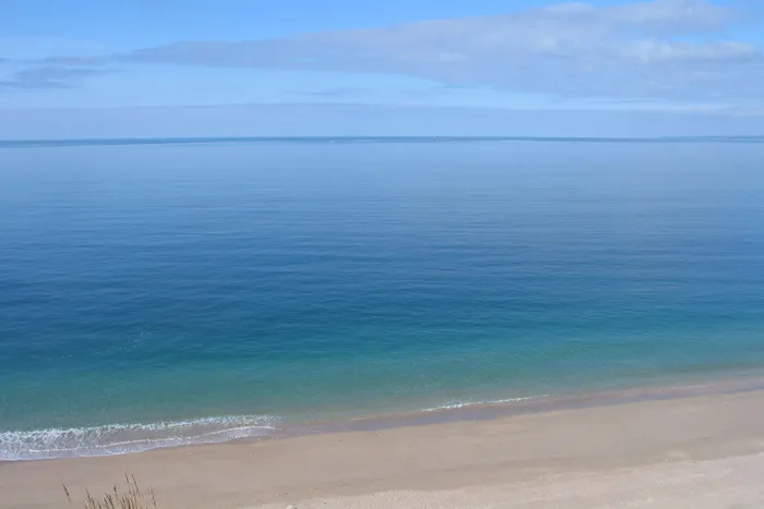 平静的海，海滩，康沃尔山毛榉，海，平静，海岸，海岸，蓝色