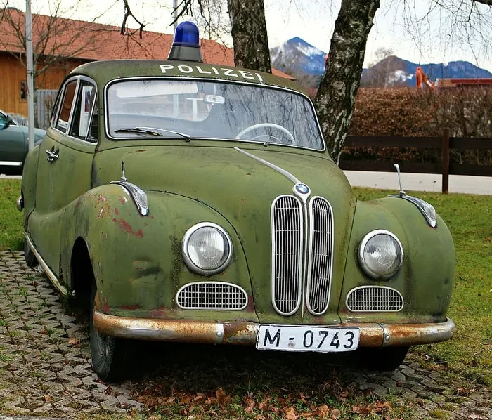 警车，老爷车，电影车，isar12，汽车，老爷车，巡逻车，宝马501