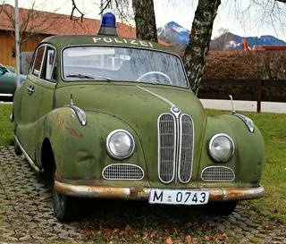 警车，老爷车，电影车，isar12，汽车，老爷车，巡逻车，宝马501