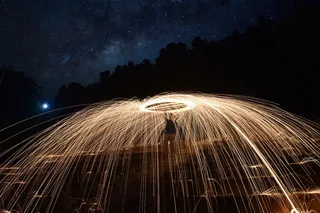 光学光的延时照片