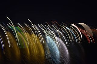 夜景、风景、照片、光纤、动态、无人、技术、多色