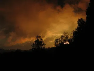 r、 usva，黄昏日落，坡姆边疆区，自然，景观，夜晚，旅程