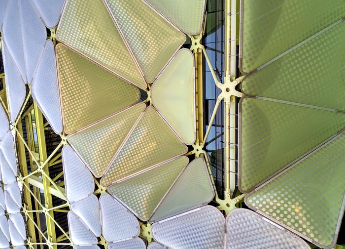 立面，城市，现代建筑，单体，反射，金属，金属化，巴塞罗那