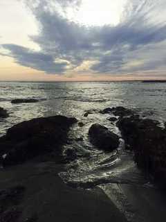 海洋、水、缅因州、树木、天空、云、阳光、海岸 海洋、水、缅因州、树木、天空、云、阳光、海岸