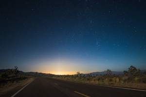 时间圈照片，星星夜空，日出，柏油路，夜晚，户外，道路，风景