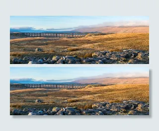 Ribblehead高架桥，约克郡山谷，whernside，高架桥，Ribblehead，桥梁，建筑，旅行