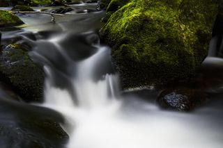 延时照片，瀑布，水，河流，自然，景观，石头，水流