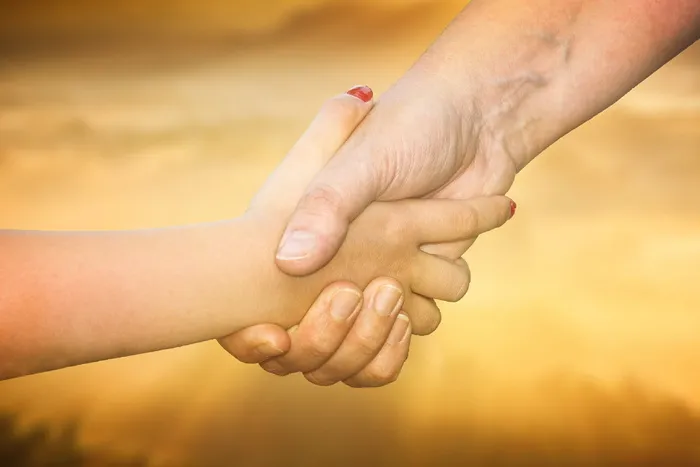 友谊，握手，手，女儿，母亲，爱，人，运气