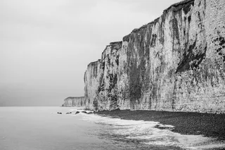 诺曼底, 法国, 黑与白, 寂寞, 孤独, 荒野, 没有人, 海