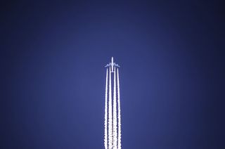 飞机，天空，飞行，飞行，机票，蓝色，线条，飞行