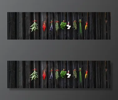 香料、香草、罗勒、韭菜、新鲜、健康、木材、食品