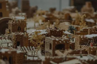 小村庄，食物，饼干，饼干，姜饼，小世界，玩具，人物