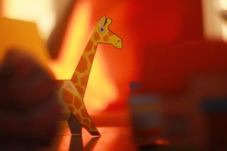 人，人，纸，艺术，折纸，动物，长颈鹿，野生动物