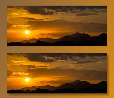 自然、景观、树木、多云、轮廓、太阳、日落、山脉