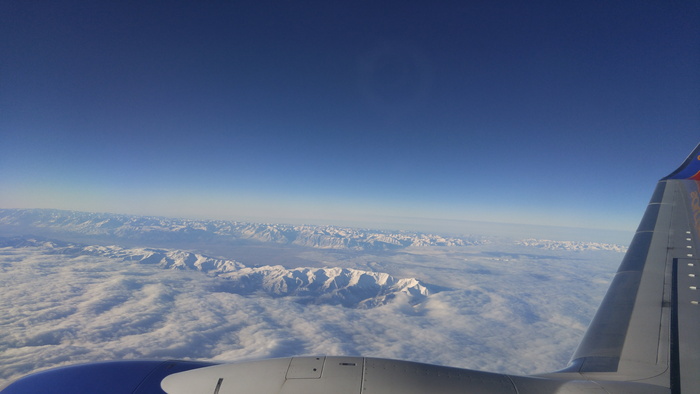 飞行，山脉，空中，雪，飞机，天空，云层之上，飞机