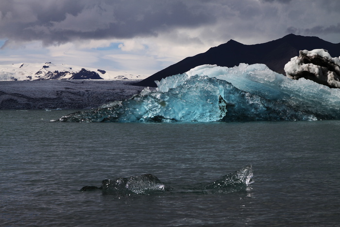 冰山，冰岛，冰川，jökulsárlón，冰川湾，蓝色，冰，融化