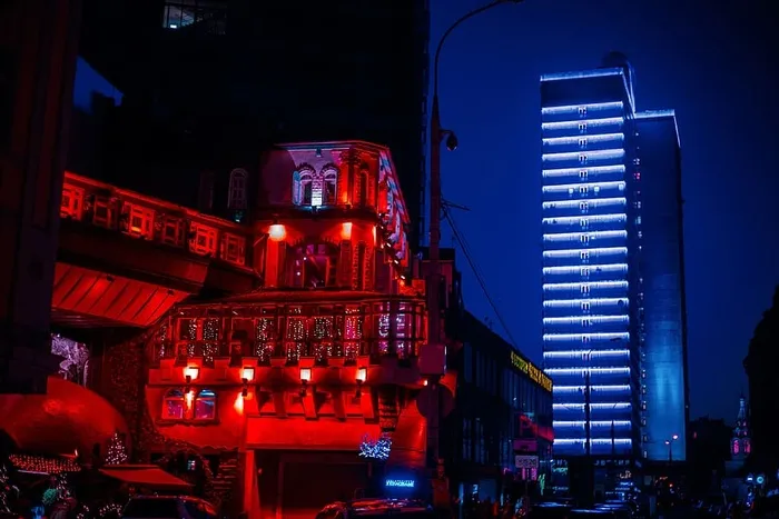 夜晚的莫斯科