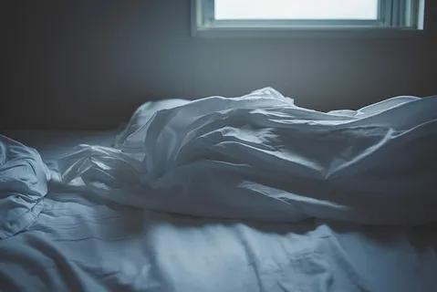 靠窗的床上铺着白色毯子 靠窗的床上铺着白色毯子