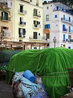 意大利、索伦托、覆盖、绿化、港口、建筑外观、建筑、建筑结构