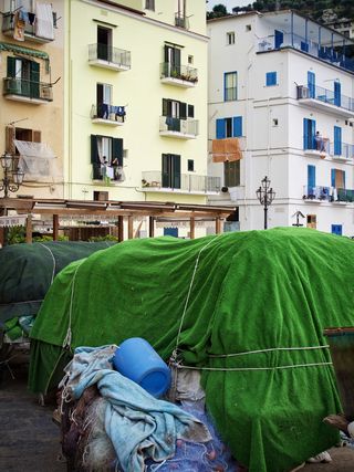 意大利、索伦托、覆盖、绿化、港口、建筑外观、建筑、建筑结构