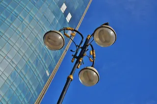 路灯，柱子，灯，街道，灯，户外，电，电